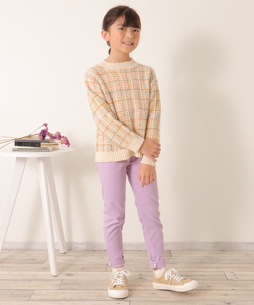 ikka（イッカ）の「ジャガードレインボーニットプルオーバー（120~160cm）（ニット/セーター・キッズ・ブラック/オフホワイト・120/130/140/150/160）」の8枚目の写真