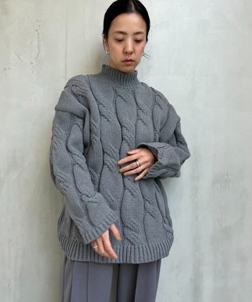 y/m（イム）の「ビッグケーブルニット（ニット/セーター）」 - WEAR