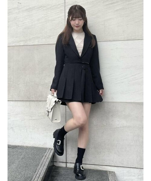 EATME(イートミー)の「ベルテッドフリルフラップバッグ(ショルダーバッグ・レディース・ベージュ/ブラック・FREE)」の20枚目の写真