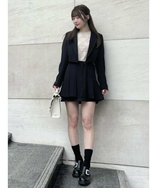 EATME(イートミー)の「ベルテッドフリルフラップバッグ(ショルダーバッグ・レディース・ベージュ/ブラック・FREE)」の22枚目の写真