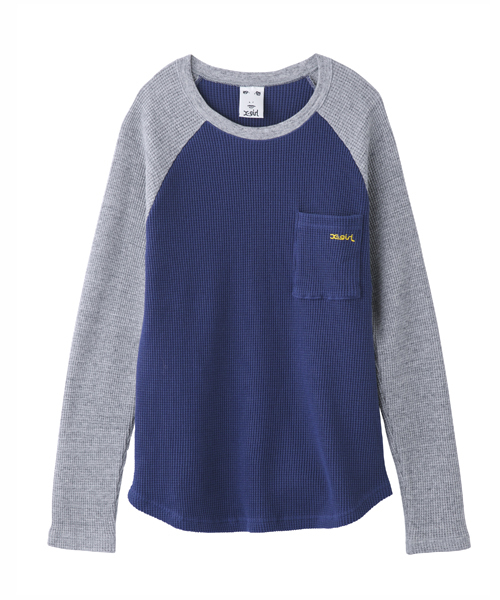 X-girl（エックスガール）の「WAFFLE B/B TEE（Tシャツ/カットソー・レディース・ホワイト/アッシュ/ネイビー・1/2）」の7枚目の写真