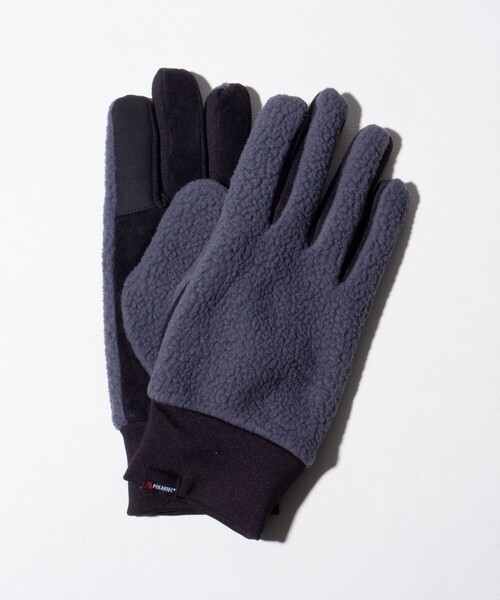 GLOSTER（グロスター）の「【GLOSTER/グロスター】POLARTEC タッチパネルコンビグローブ フリース 手袋 スマホ操作対応（手袋・メンズ・ブラック/グレー・FREE）」の3枚目の写真