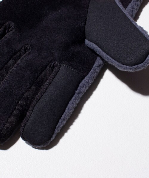 GLOSTER（グロスター）の「【GLOSTER/グロスター】POLARTEC タッチパネルコンビグローブ フリース 手袋 スマホ操作対応（手袋・メンズ・ブラック/グレー・FREE）」の5枚目の写真