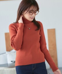 リブタートルニット