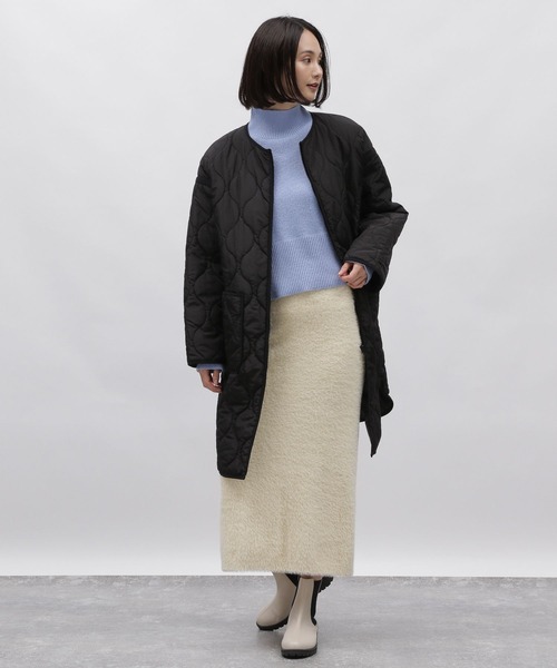 LAKOLE（ラコレ）の「7ゲージシャギータイトスカート / 995724（スカート・レディース・ライトブルー/チャコールグレー/アイボリー・SMALL/MEDIUM）」の4枚目の写真