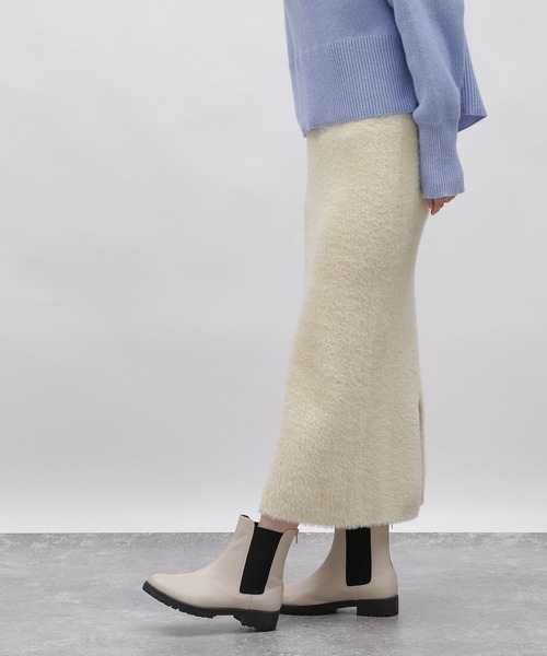 LAKOLE（ラコレ）の「7ゲージシャギータイトスカート / 995724（スカート・レディース・ライトブルー/チャコールグレー/アイボリー・SMALL/MEDIUM）」の5枚目の写真