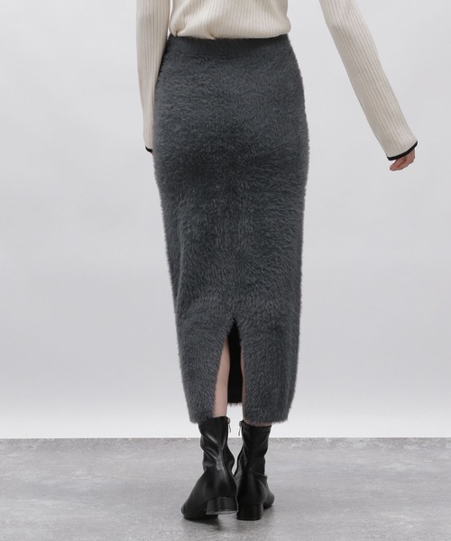 LAKOLE（ラコレ）の「7ゲージシャギータイトスカート / 995724（スカート・レディース・ライトブルー/チャコールグレー/アイボリー・SMALL/MEDIUM）」の9枚目の写真