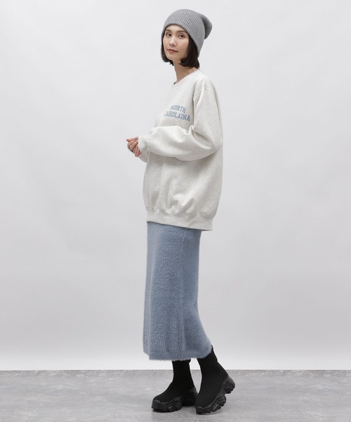 LAKOLE（ラコレ）の「7ゲージシャギータイトスカート / 995724（スカート・レディース・ライトブルー/チャコールグレー/アイボリー・SMALL/MEDIUM）」の12枚目の写真