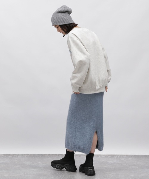 LAKOLE（ラコレ）の「7ゲージシャギータイトスカート / 995724（スカート・レディース・ライトブルー/チャコールグレー/アイボリー・SMALL/MEDIUM）」の13枚目の写真