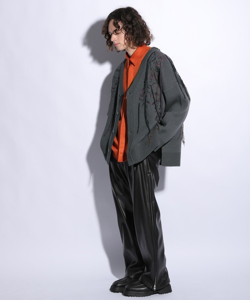 HARE（ハレ）の「ドロップシシュウモチーフカーディガン(HARE