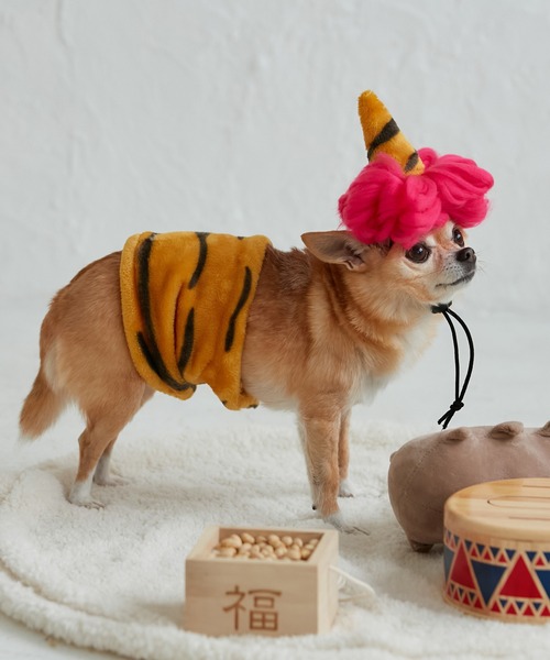 ROPE' PICNIC（ロペピクニック）の「【DOG】小鬼コスチューム 節分（ペットウェア・レディース・ブルー/ピンク・FREE）」の6枚目の写真