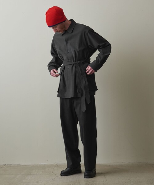 Steven Alan（スティーブンアラン）の「＜Steven Alan＞ ツイル サファリ ジャケット（ミリタリージャケット・メンズ・ブラック/ベージュ・L/M/S）」の5枚目の写真
