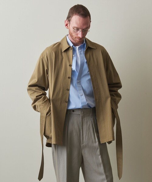Steven Alan（スティーブンアラン）の「＜Steven Alan＞ ツイル サファリ ジャケット（ミリタリージャケット・メンズ・ブラック/ベージュ・L/M/S）」の9枚目の写真
