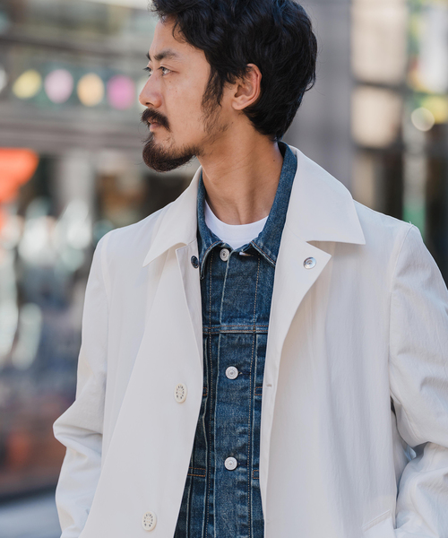 Mackintosh（マッキントッシュ）の「【MACKINTOSH / マッキントッシュ】別注 パッカブル DUNKELD BT（ステンカラーコート・メンズ・ベージュ/ホワイト/ネイビー/クリアブルー・40/38/36/34）」の11枚目の写真