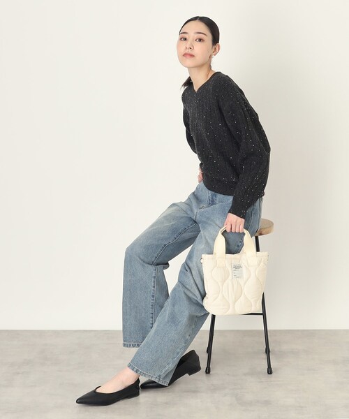 THE SHOP TK （ザ ショップ ティーケー ）の「◆キルティングランチトート（トートバッグ・レディース・アイボリー/ブラック/ベージュ/カーキ・00）」の21枚目の写真