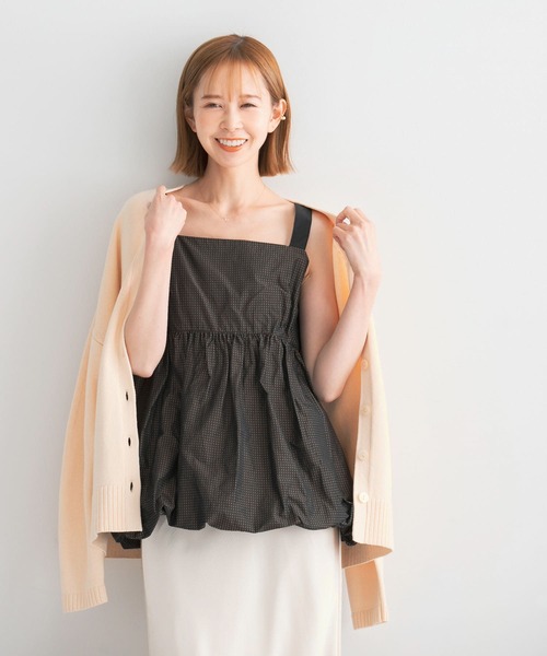 URBAN RESEARCH ROSSO WOMEN（アーバンリサーチ　ロッソ）の「バルーンキャミブラウス（シャツ/ブラウス・レディース・ブラウン系その他/ブラック・FREE）」の21枚目の写真