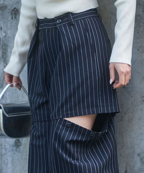 Chico（チコ）の「【2024SS】2wayワイドスラックスパンツ（スラックス・レディース・グレー/ベージュ/ネイビー・0/1）」の13枚目の写真