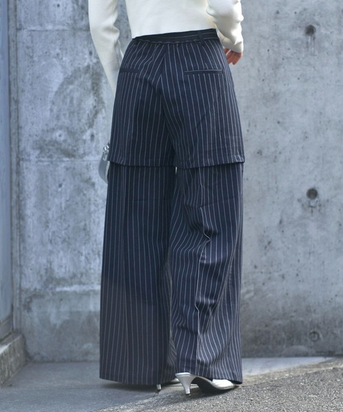 Chico（チコ）の「【2024SS】2wayワイドスラックスパンツ（スラックス・レディース・グレー/ベージュ/ネイビー・0/1）」の10枚目の写真