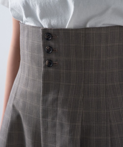 Drawing Numbers(ドローイング ナンバーズ)の「【Drawing Numbers】ウールモヘアハイウエストタックワイドパンツ(スラックス・レディース・チャコールグレー/ブラウン・36/38)」の22枚目の写真