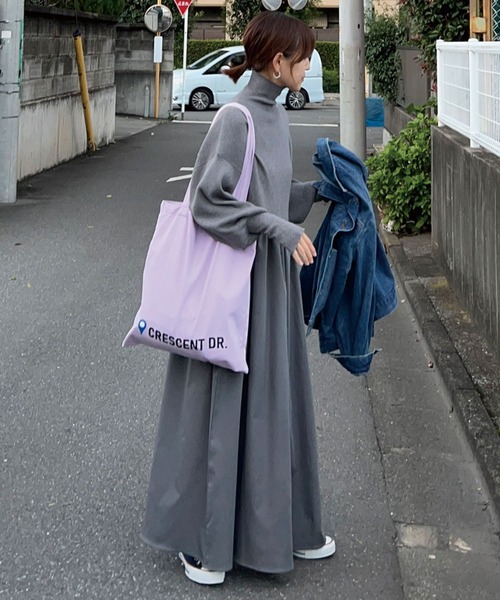CORNERS by KR】指穴付きハイネックドッキングワンピース
