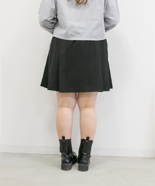 CLETTE(クレット)の「インナーパンツプリーツミニスカート(スカート・レディース・ベージュ/ブラック/グレー・LL/3L/4L)」の10枚目の写真