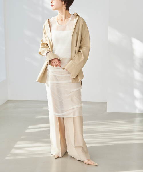 plage RIAM LINENメッシュTANK ワンピース 38サイズ RIAM LINEN