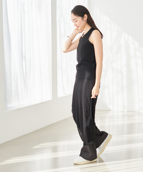 plage RIAM LINENメッシュTANK ワンピース 38サイズ RIAM LINEN