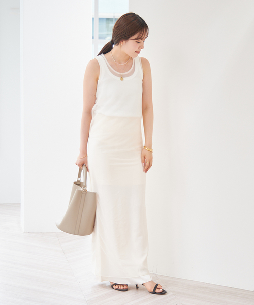 セール】【R'IAM】 SHEER TANK ワンピース（ワンピース）｜Plage