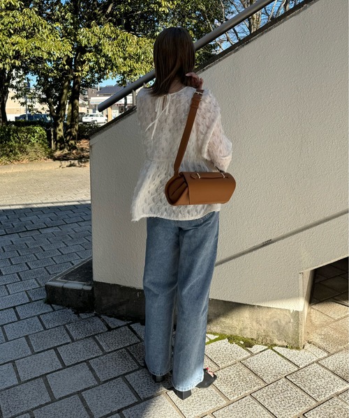 y/m by misato(イムバイミサト)の「シアージャガード袖ボリュームブラウス(シャツ/ブラウス・レディース・ブラック/アイボリー/グレー・FREE)」の12枚目の写真