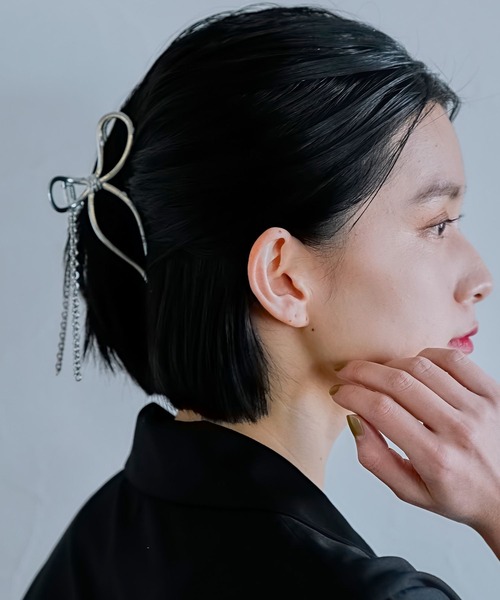 HARE（ハレ）の「リボンモチーフクリップ(HARE)（バレッタ/ヘアクリップ・レディース・シルバー・FREE）」の14枚目の写真