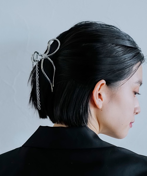 HARE（ハレ）の「リボンモチーフクリップ(HARE)（バレッタ/ヘアクリップ・レディース・シルバー・FREE）」の13枚目の写真