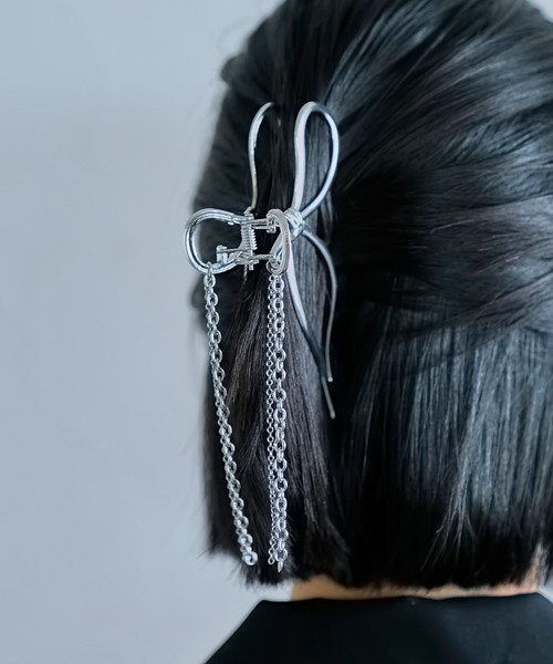 HARE（ハレ）の「リボンモチーフクリップ(HARE)（バレッタ/ヘアクリップ・レディース・シルバー・FREE）」の12枚目の写真