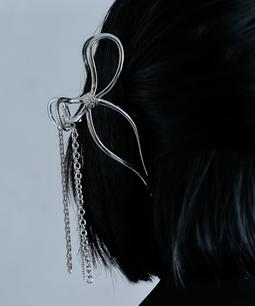 HARE（ハレ）の「リボンモチーフクリップ(HARE)（バレッタ/ヘアクリップ・レディース・シルバー・FREE）」の10枚目の写真