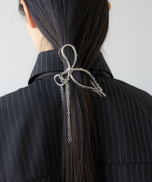 HARE（ハレ）の「リボンモチーフクリップ(HARE)（バレッタ/ヘアクリップ・レディース・シルバー・FREE）」の19枚目の写真
