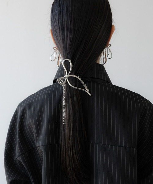 HARE（ハレ）の「リボンモチーフクリップ(HARE)（バレッタ/ヘアクリップ・レディース・シルバー・FREE）」の18枚目の写真