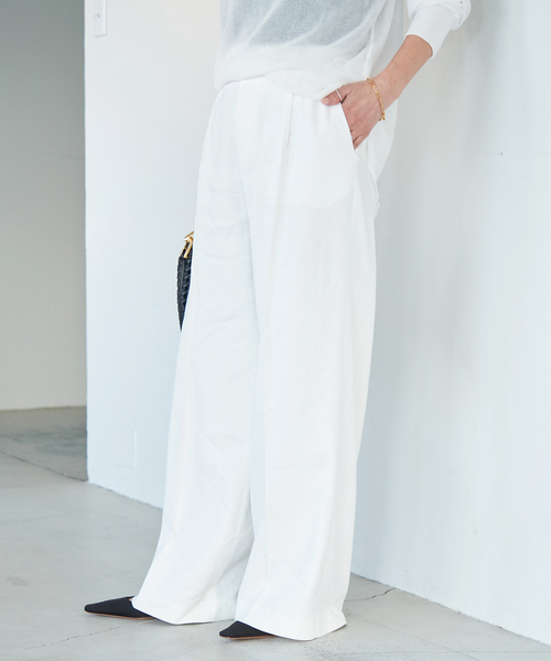 Deuxieme Classe（ドゥーズィエムクラス）の「*Summer ワイドパンツ（その他パンツ・レディース・カーキ/ホワイト・34/36/38）」の5枚目の写真