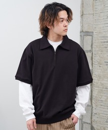 WHIMSIC | 【UNISEX/SETUP対応】ヘビーウェイトカットソーハーフジップポロシャツ(ポロシャツ)