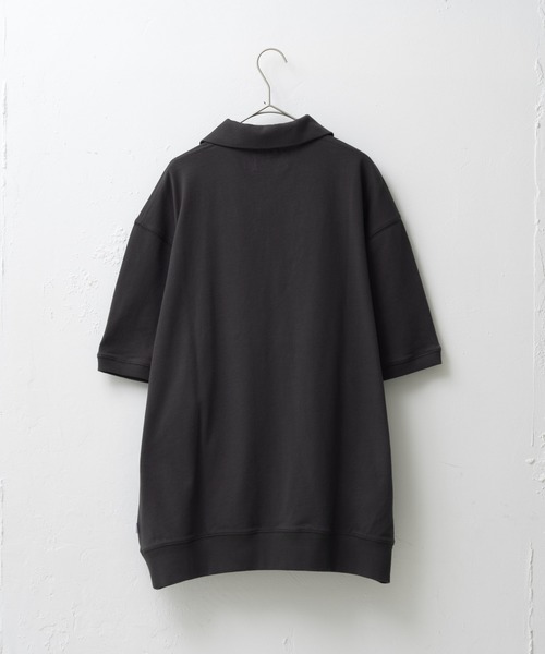 WHIMSIC（ウィムジック）の「【UNISEX/SETUP対応】ヘビーウェイトカットソーハーフジップポロシャツ（ポロシャツ・メンズ・チャコールグレー/ブラック/ホワイト・FREE）」の20枚目の写真
