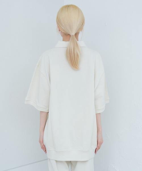 WHIMSIC（ウィムジック）の「【UNISEX/SETUP対応】ヘビーウェイトカットソーハーフジップポロシャツ（ポロシャツ・メンズ・チャコールグレー/ブラック/ホワイト・FREE）」の15枚目の写真