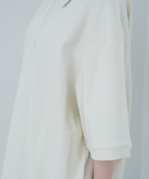 WHIMSIC（ウィムジック）の「【UNISEX/SETUP対応】ヘビーウェイトカットソーハーフジップポロシャツ（ポロシャツ・メンズ・チャコールグレー/ブラック/ホワイト・FREE）」の18枚目の写真