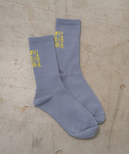 WHIMSIC（ウィムジック）の「【UNISEX】ヒールロゴソックス（ソックス/靴下・メンズ・ブルー/ホワイト/オレンジ・FREE）」の3枚目の写真