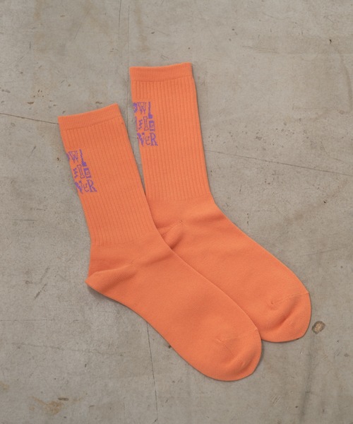 WHIMSIC（ウィムジック）の「【UNISEX】ヒールロゴソックス（ソックス/靴下・メンズ・ブルー/ホワイト/オレンジ・FREE）」の4枚目の写真