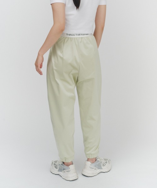 THINGS THAT MATTER（シングス ザット マター）の「NEW SATIN JERSEY JOG PANTS / ニューサテンジャージジョグパンツ（その他パンツ・レディース・ブラック/ベージュ/ライム/ライトグレー・1/2）」の17枚目の写真