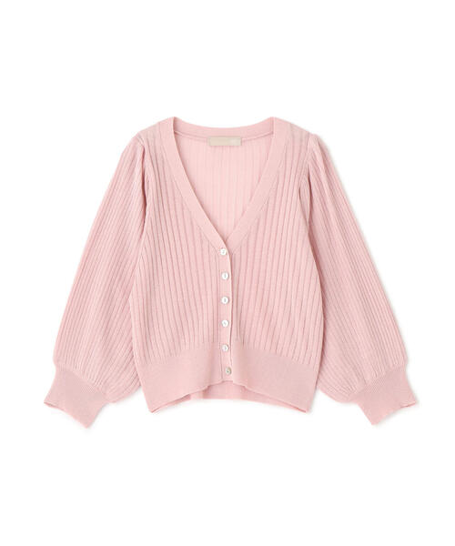 FREE'S MART（フリーズマート）の「◆シアーリブＶネックニットカーディガン（カーディガン/ボレロ・レディース・ブラック/ピンク/ブルー/ベージュ・FREE）」の6枚目の写真