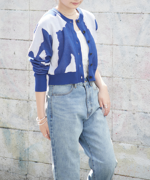 Oriens JOURNAL STANDARD(オリエンス ジャーナルスタンダード)の「JQショートカーディガン(カーディガン/ボレロ・レディース・ベージュ/ブルー・FREE)」の10枚目の写真