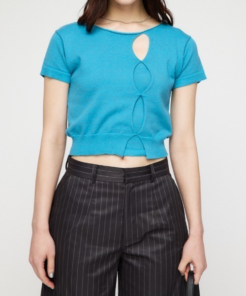 LAGUA GEM(ラグアジェム)の「2PIECE MELANGE ニット(Tシャツ/カットソー・レディース・カーキ/ブルー/グレー・FREE)」の7枚目の写真