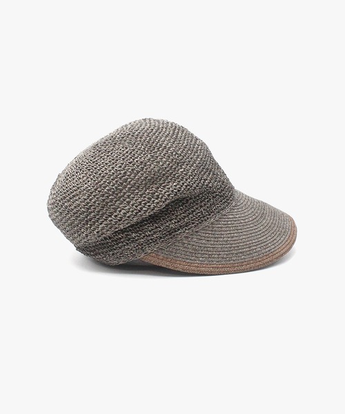 MANIERA(マニエラ)の「ペーパー細編み×ブレードキャップ(キャップ・レディース・ナチュラル/グレー・FREE)」の6枚目の写真