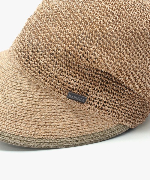 MANIERA(マニエラ)の「ペーパー細編み×ブレードキャップ(キャップ・レディース・ナチュラル/グレー・FREE)」の14枚目の写真