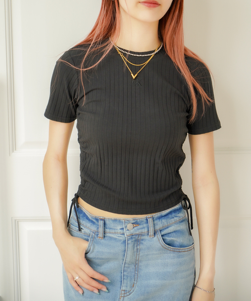 JOINT WORKS(ジョイントワークス)の「【Calvin Klein Jeans / カルバン クライン ジーンズ】 A-SS FASHION Y2K RIB(Tシャツ/カットソー・レディース・ブラック・SMALL)」の3枚目の写真