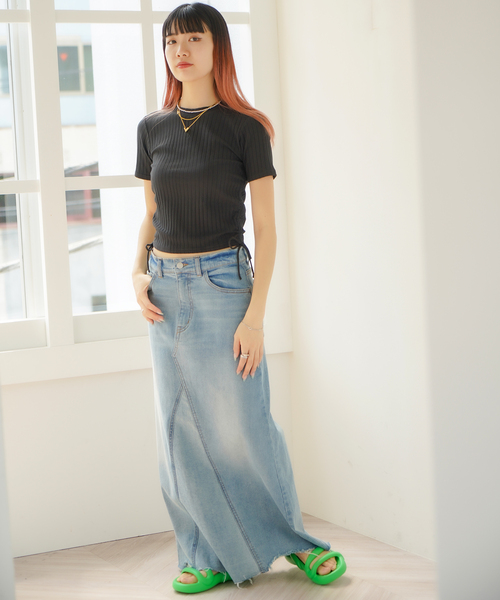 JOINT WORKS(ジョイントワークス)の「【Calvin Klein Jeans / カルバン クライン ジーンズ】 A-SS FASHION Y2K RIB(Tシャツ/カットソー・レディース・ブラック・SMALL)」の5枚目の写真